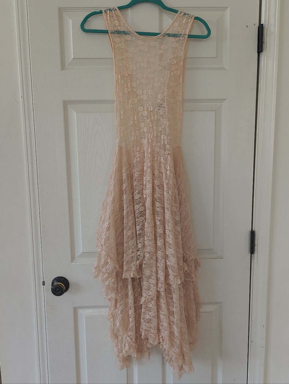 Free People French Courtship Blush Pink Lace Dress | Size XS